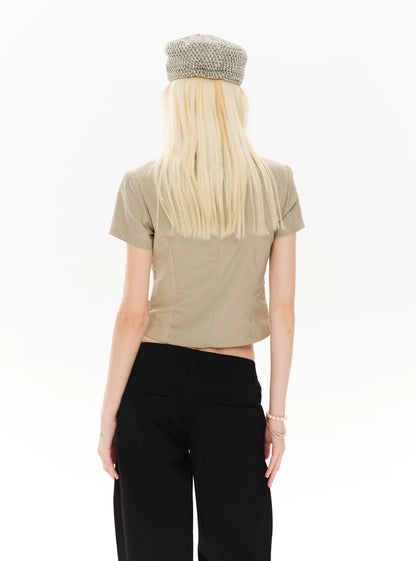 CROPPED DOUBLE-BREASTED BLAZER