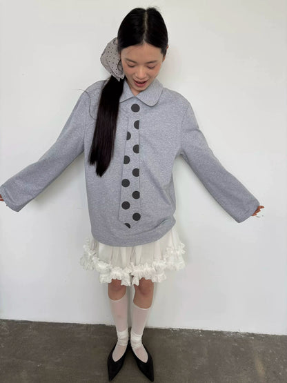 POLKA DOT TIE POLO T-SHIRT