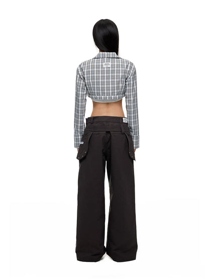 CASUAL WIDE-LEG PANTS WITH BELT
