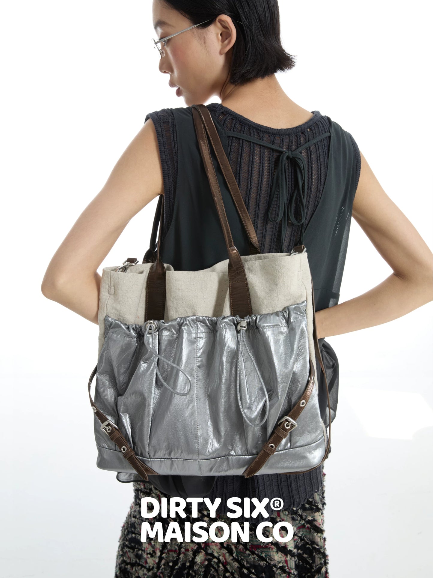 RETRO CYBER BIKER TOTE BAG
