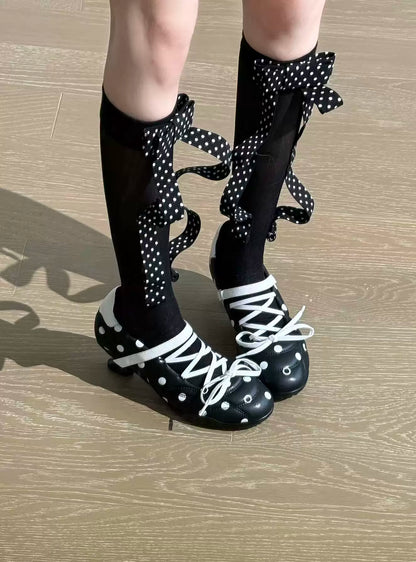 POLKA DOT SPORT BALLET SHOES
