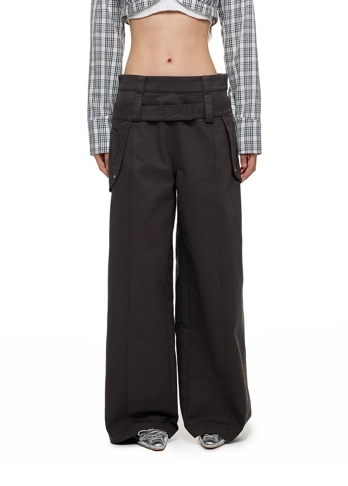 CASUAL WIDE-LEG PANTS WITH BELT