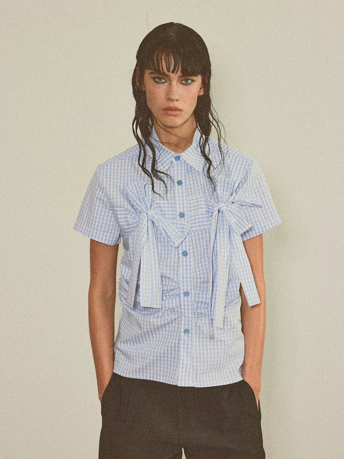 PLAYFUL CHECKERED SHORT SLEEVE SHIRT