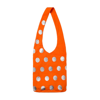 VIBRANT ORANGE POLKA DOT BAG