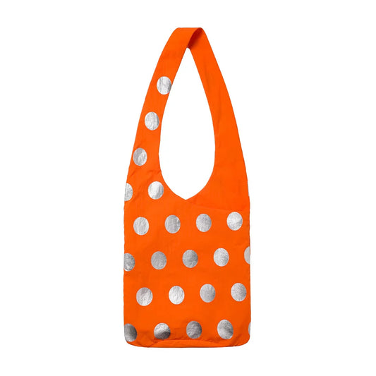 VIBRANT ORANGE POLKA DOT BAG