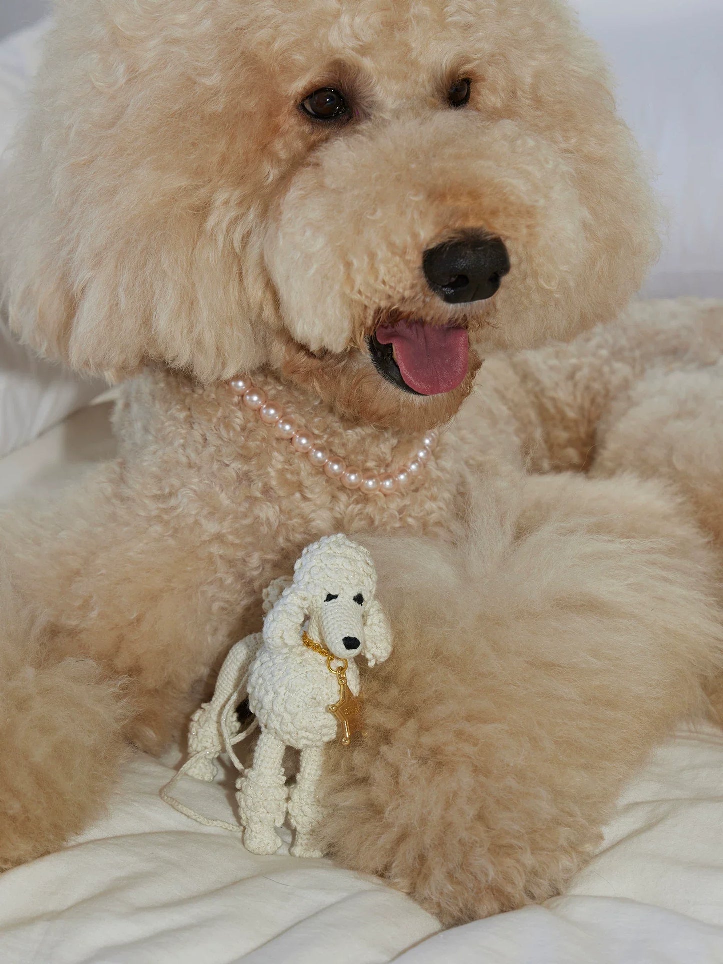 HANDMADE CROCHET DOG BAG CHARM