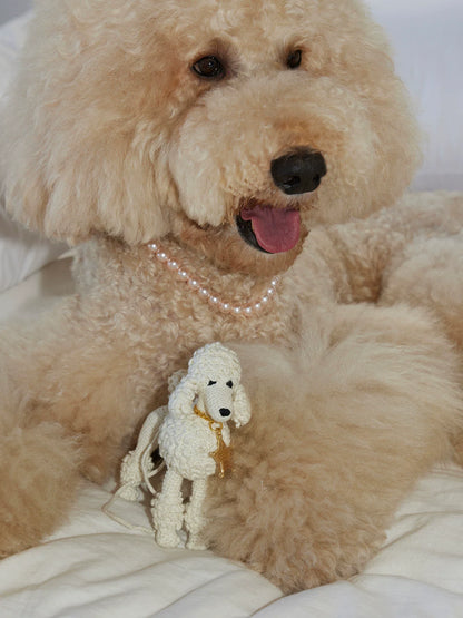 HANDMADE CROCHET DOG BAG CHARM