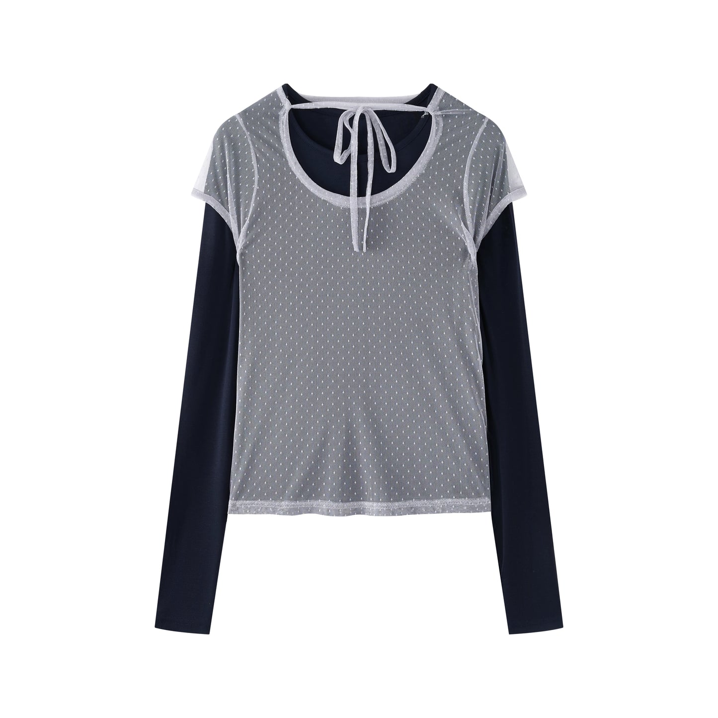 LAYERED POLKA DOT T-SHIRT SET