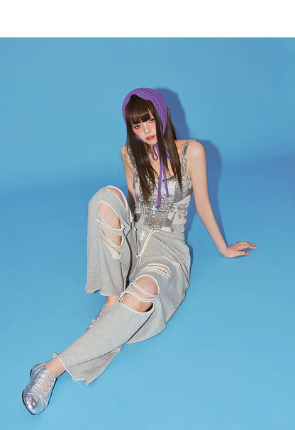 RIPPED CASUAL SWEATPANTS