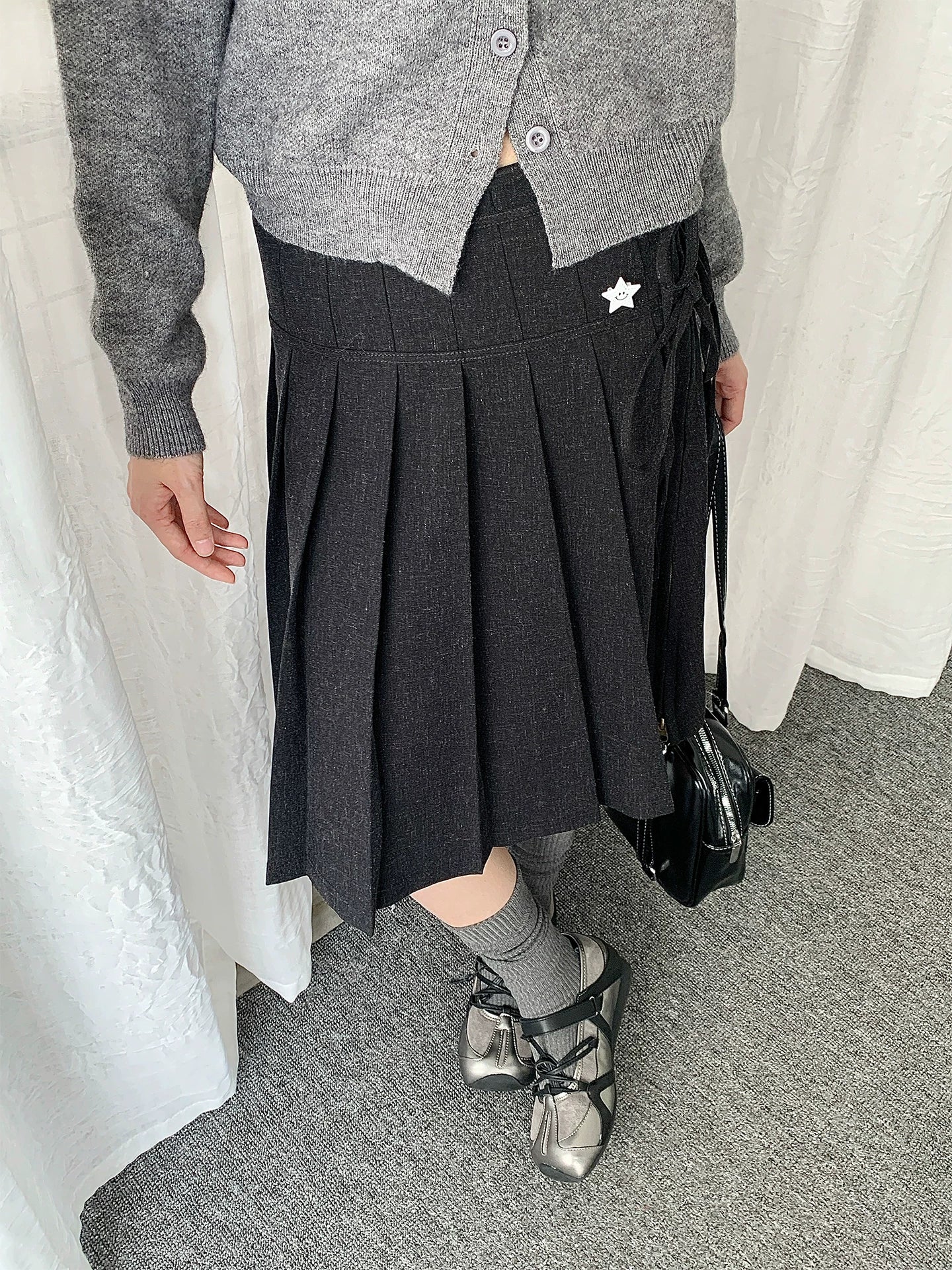 VINTAGE PLEATED A-LINE SKIRT