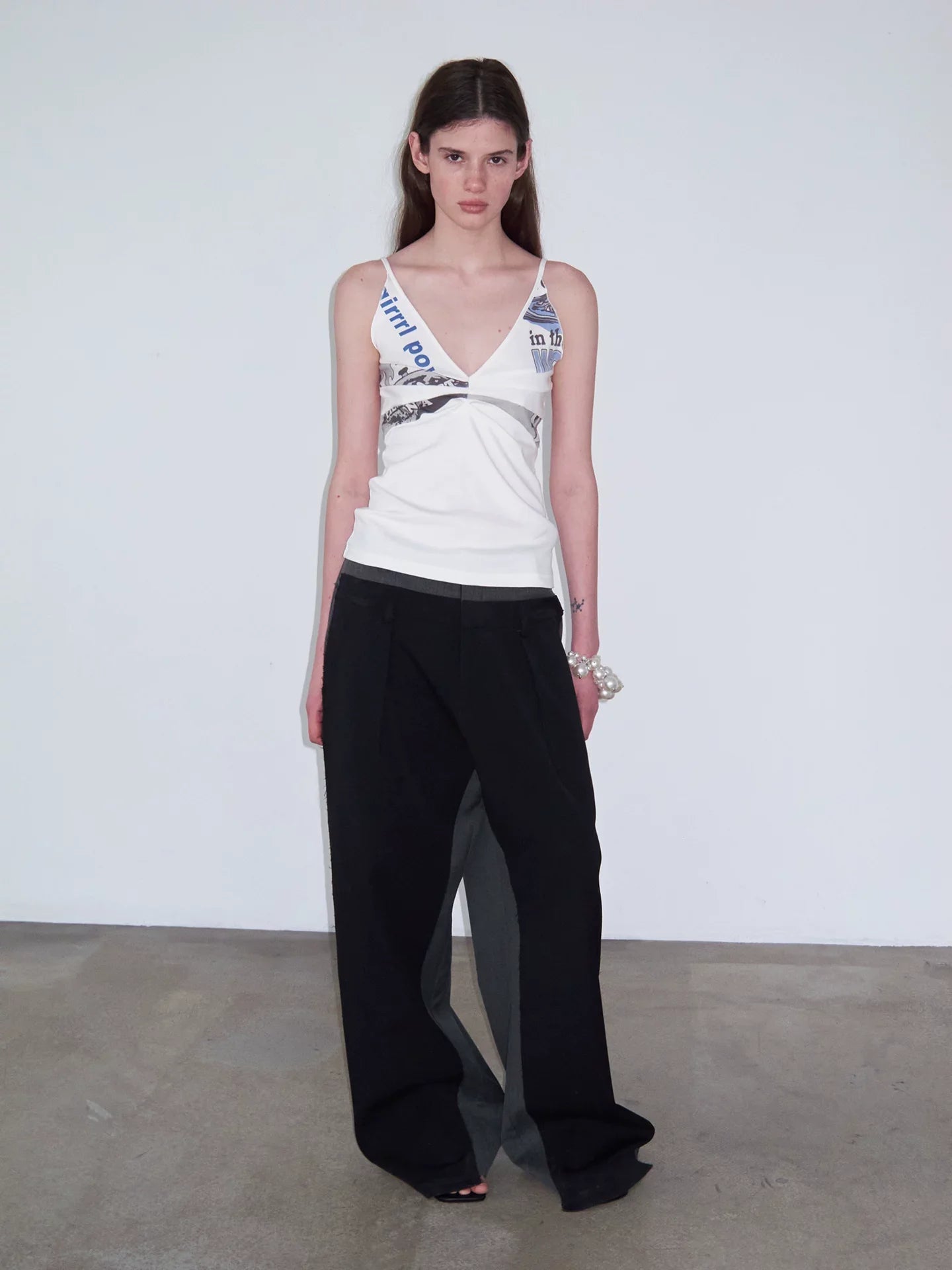 DECONSTRUCTED STRIPED CASUAL PANTS