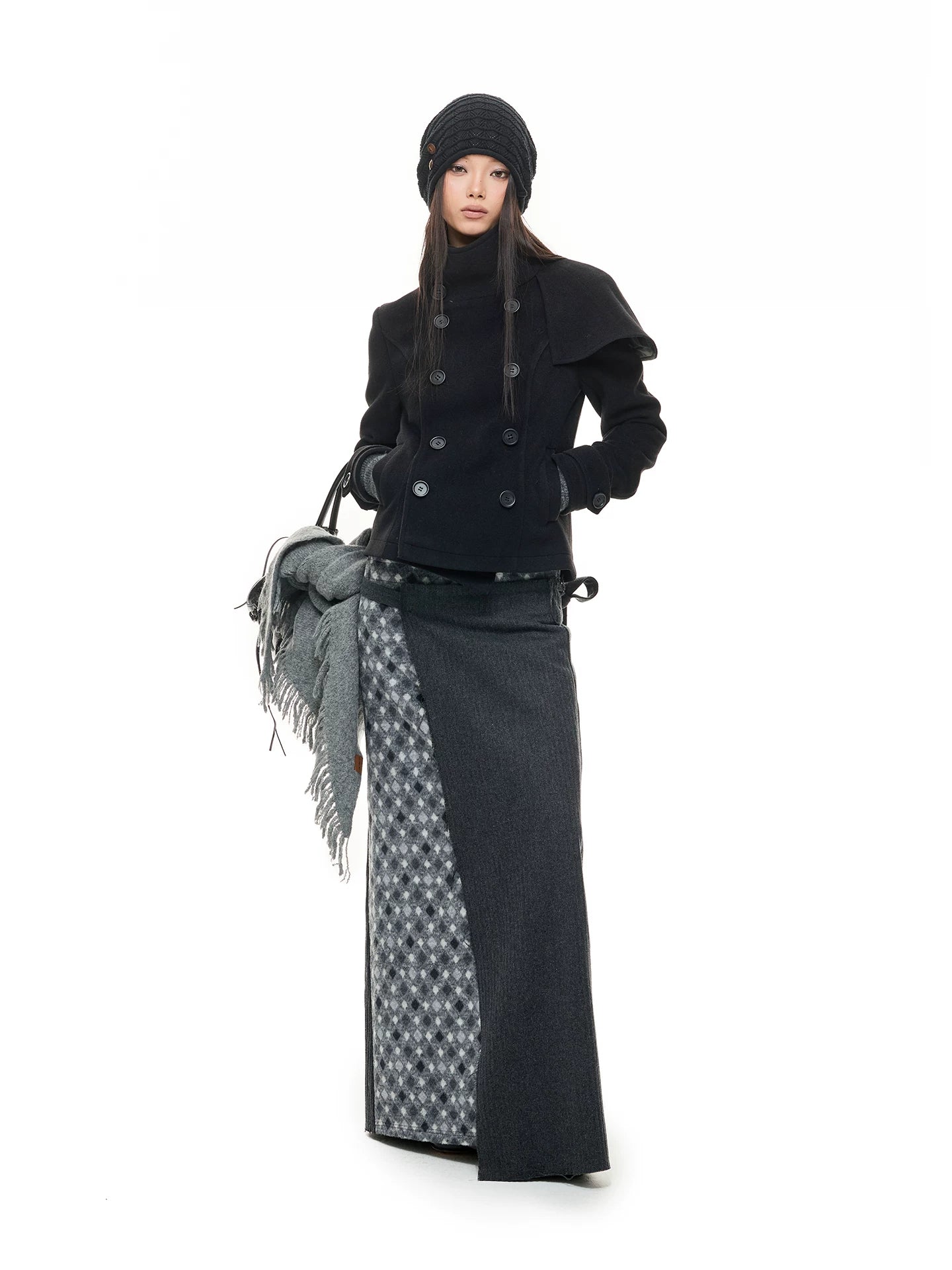 PATCHWORK HALF SKIRT