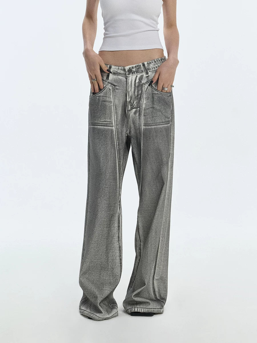 SILVER WASHED JEANS