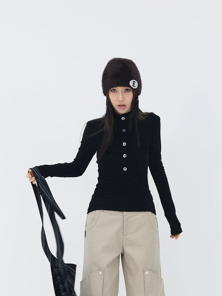 CENTER LINE KNIT TOP