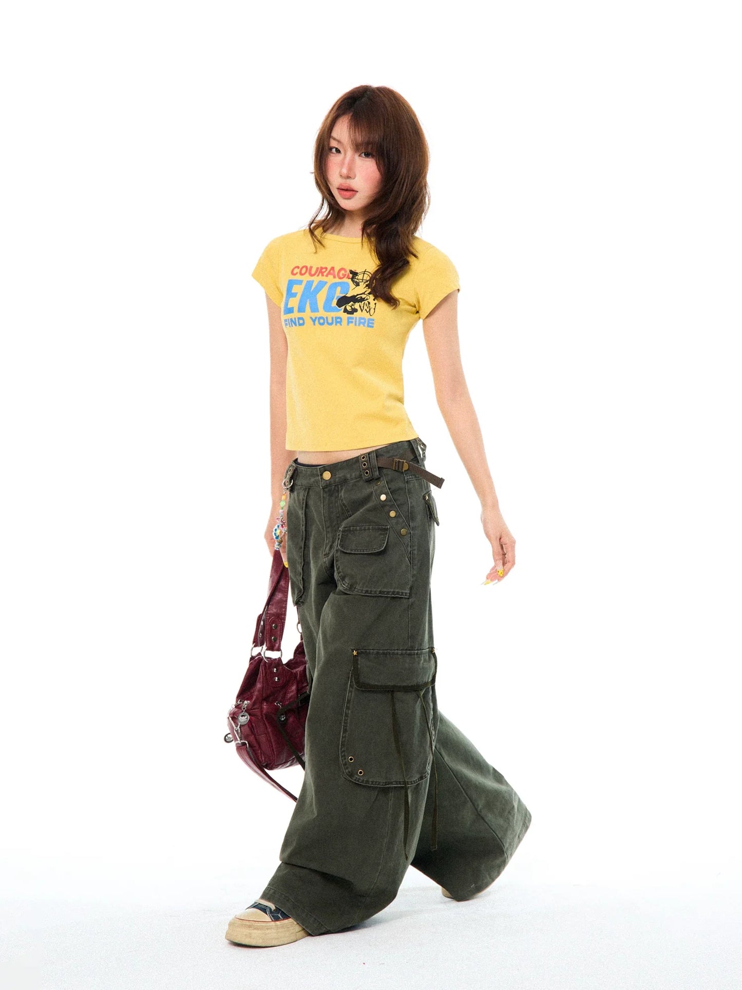 RETRO LETTER PRINT T-SHIRT
