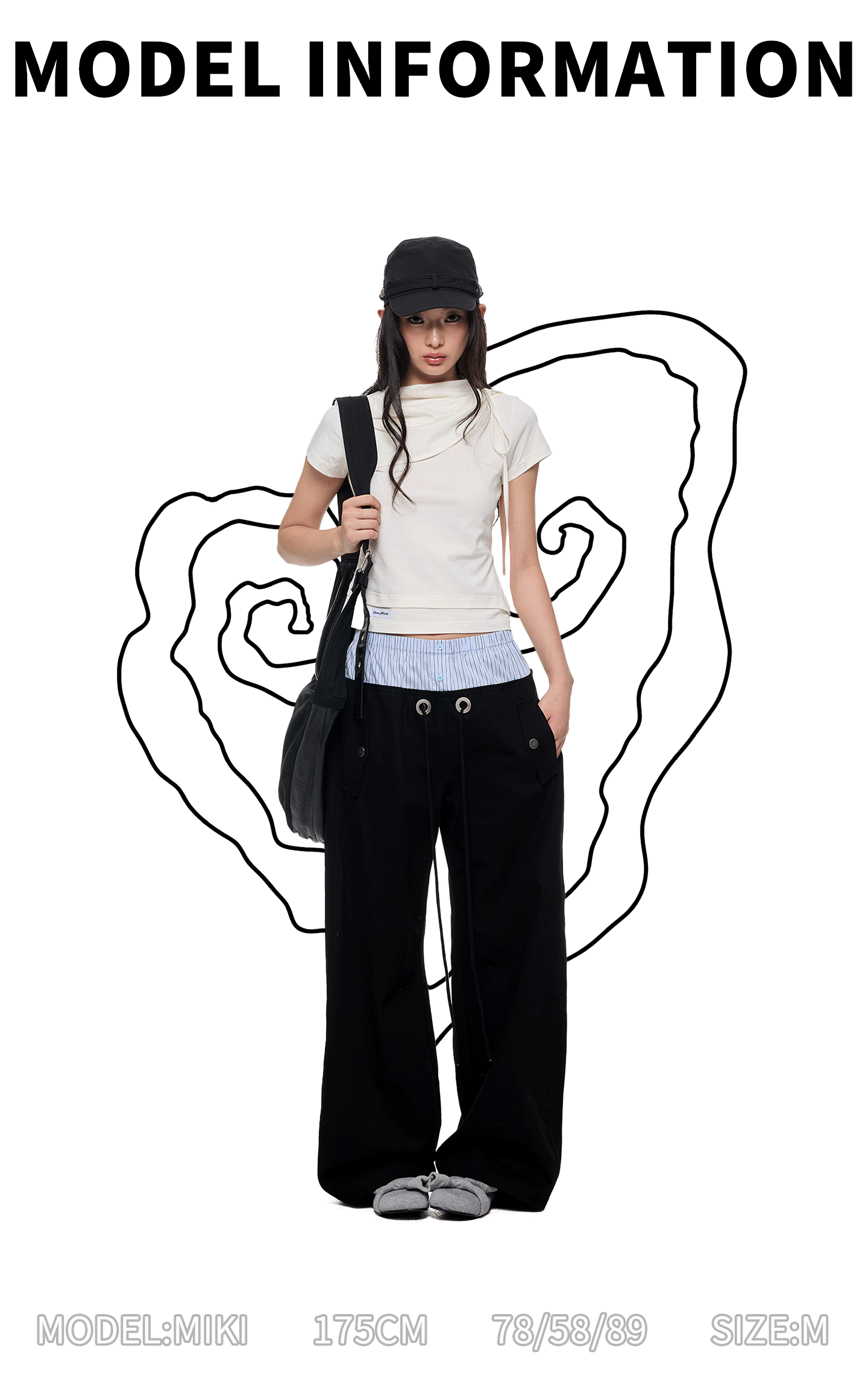 STRIPED FLOWING WIDE-LEG PANTS