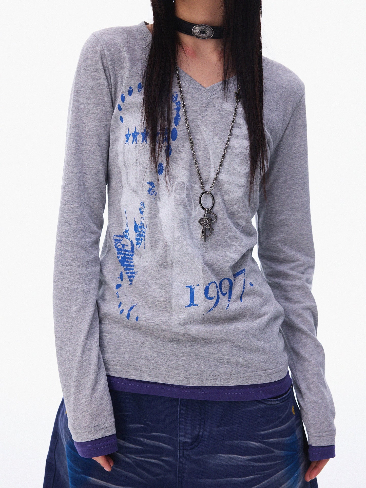 ECHO SPLICED LONG SLEEVE T