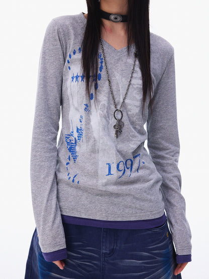 ECHO SPLICED LONG SLEEVE T