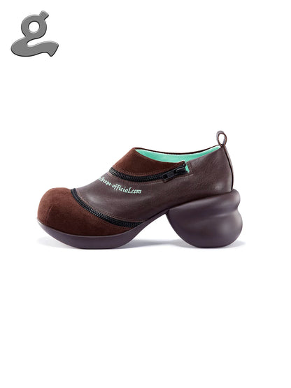 TRANSFORMING SPIRAL ZIPPER CHUNKY SHOES