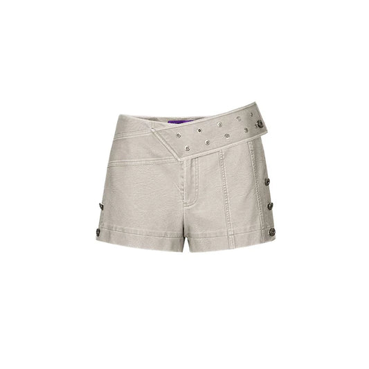 DIAGONAL STRAP LOW-RISE SHORTS