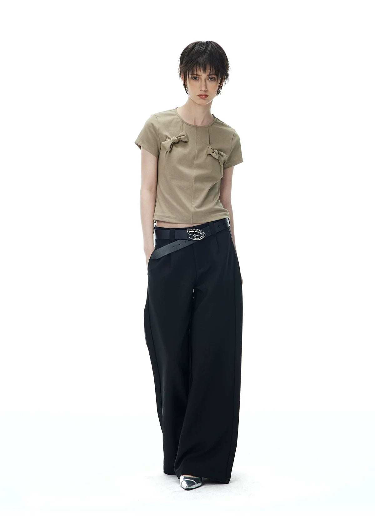 DECONSTRUCTED BOW T-SHIRT