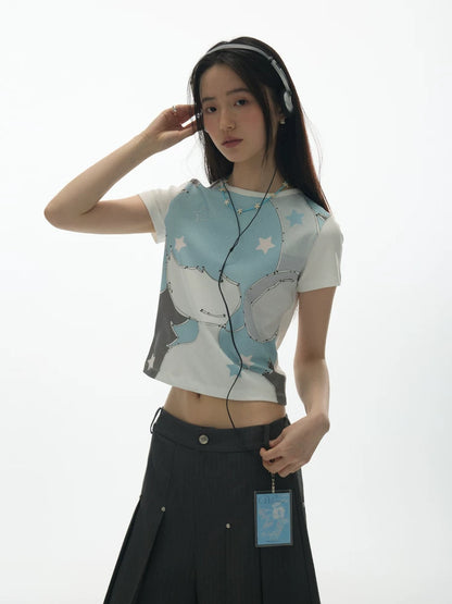 STARLAND CARTOON PRINT TOP