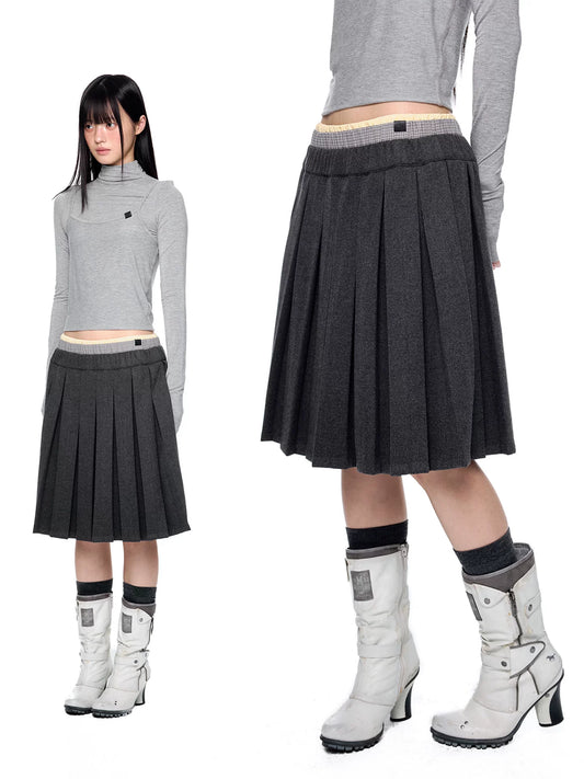 RETRO PLAID A-LINE SKIRT