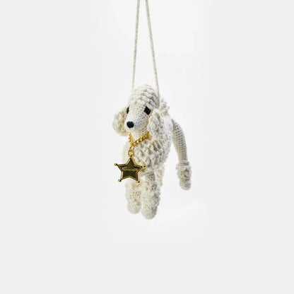 HANDMADE CROCHET DOG BAG CHARM