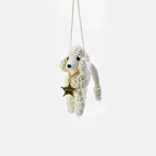 HANDMADE CROCHET DOG BAG CHARM