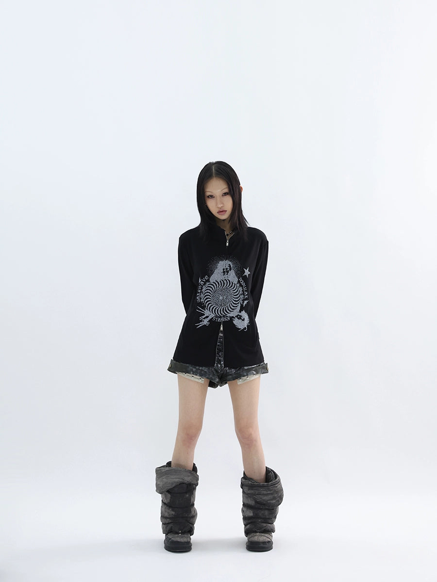 CHAOS ZIPPER TOP