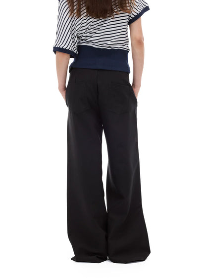 CASUAL WIDE-LEG TAPERED PANTS