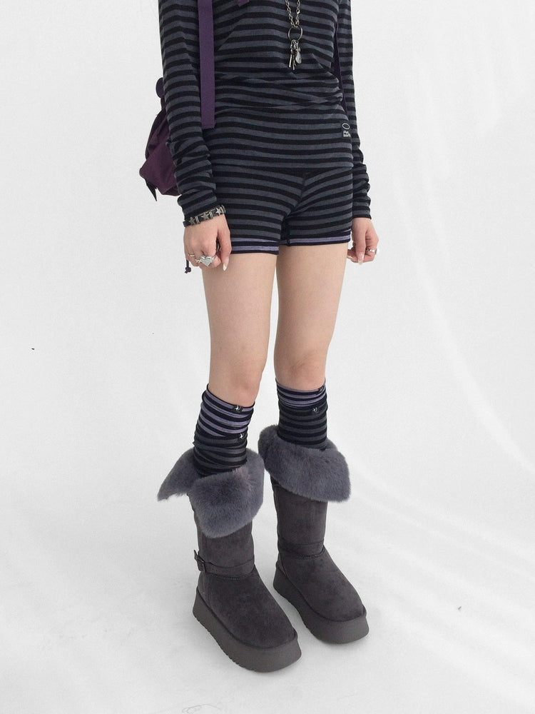 NOIR STRIPE SOCKS
