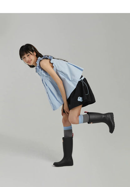 COLOR-BLOCK A-LINE MINI SKIRT