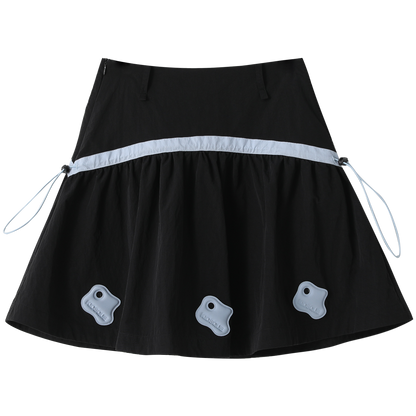 COLOR-BLOCK A-LINE MINI SKIRT