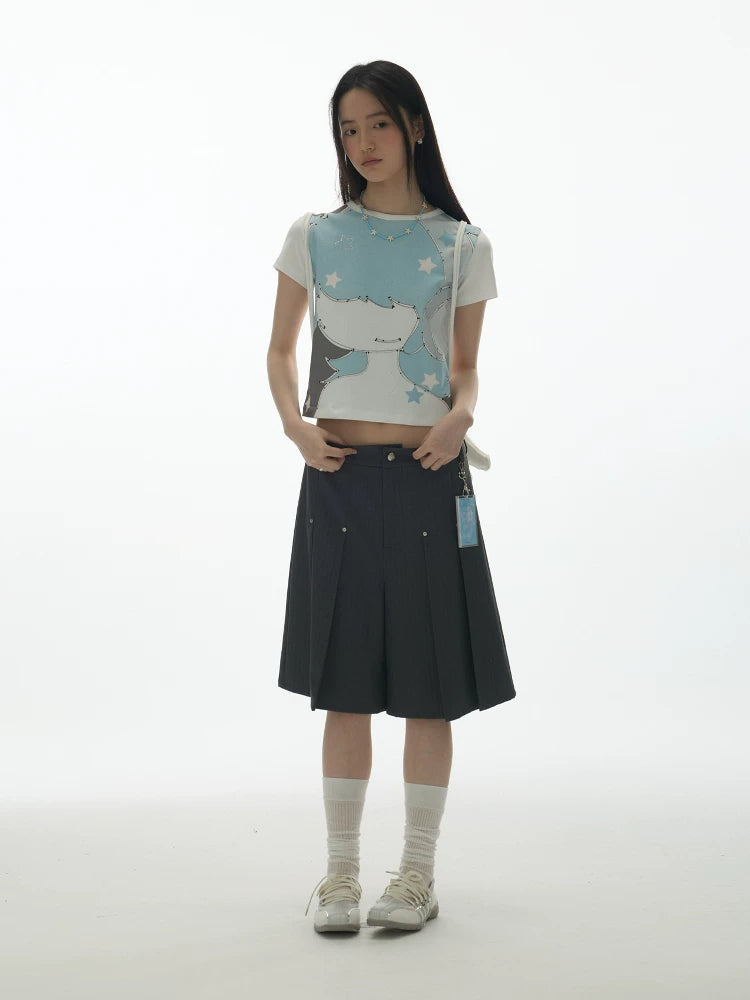 STARLAND CARTOON PRINT TOP