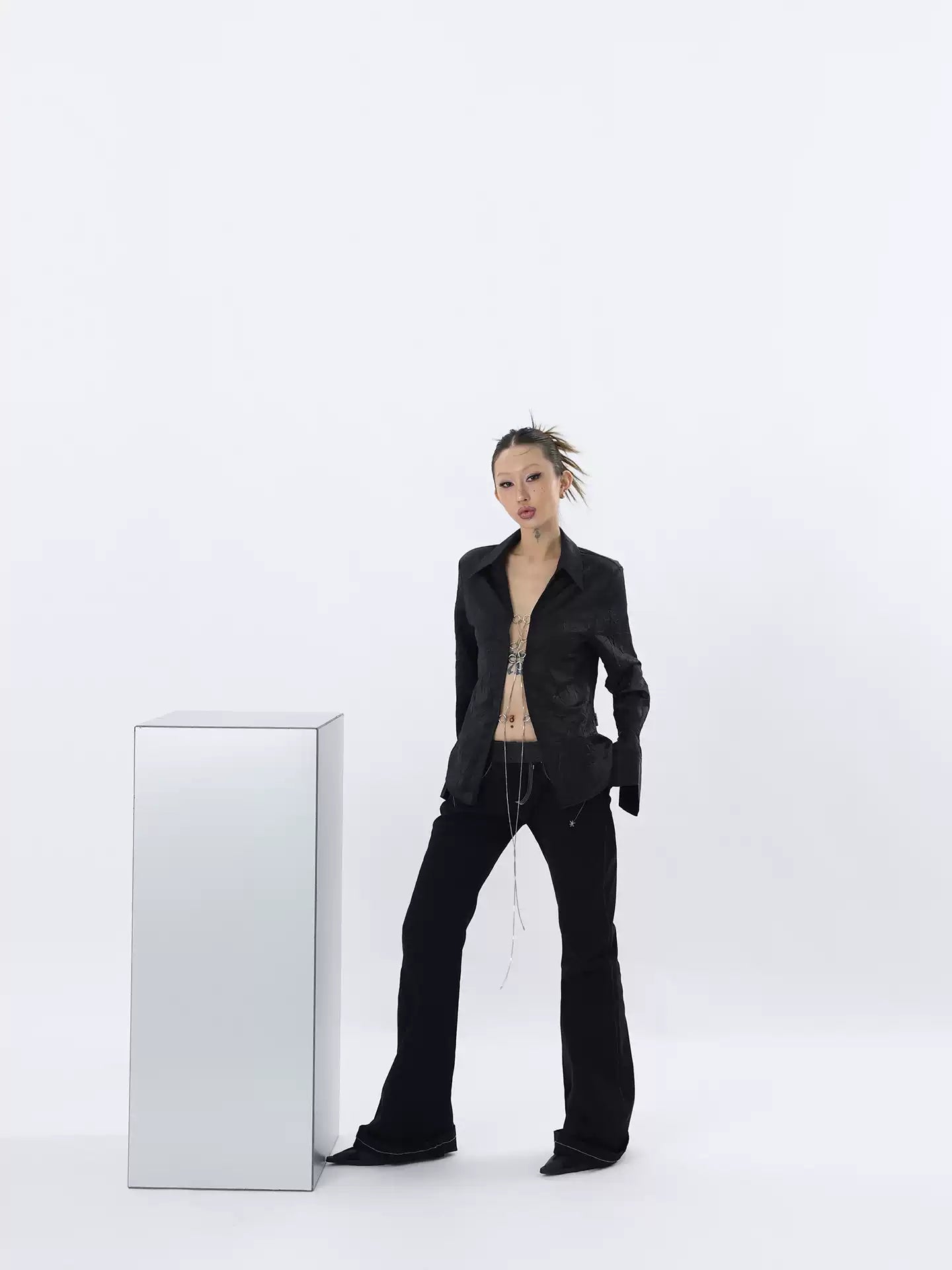 CHAIN SATIN SHIRT
