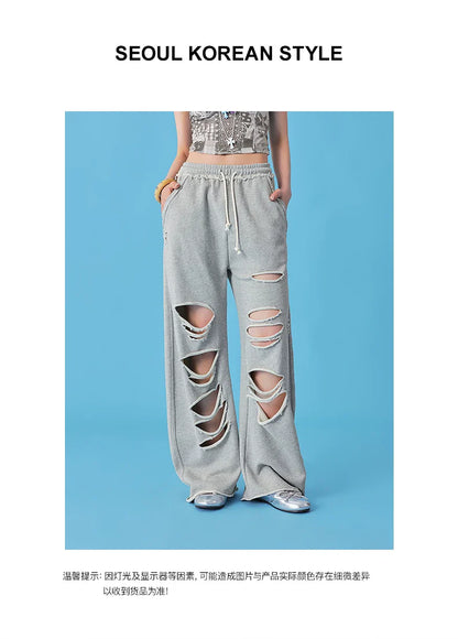 RIPPED CASUAL SWEATPANTS
