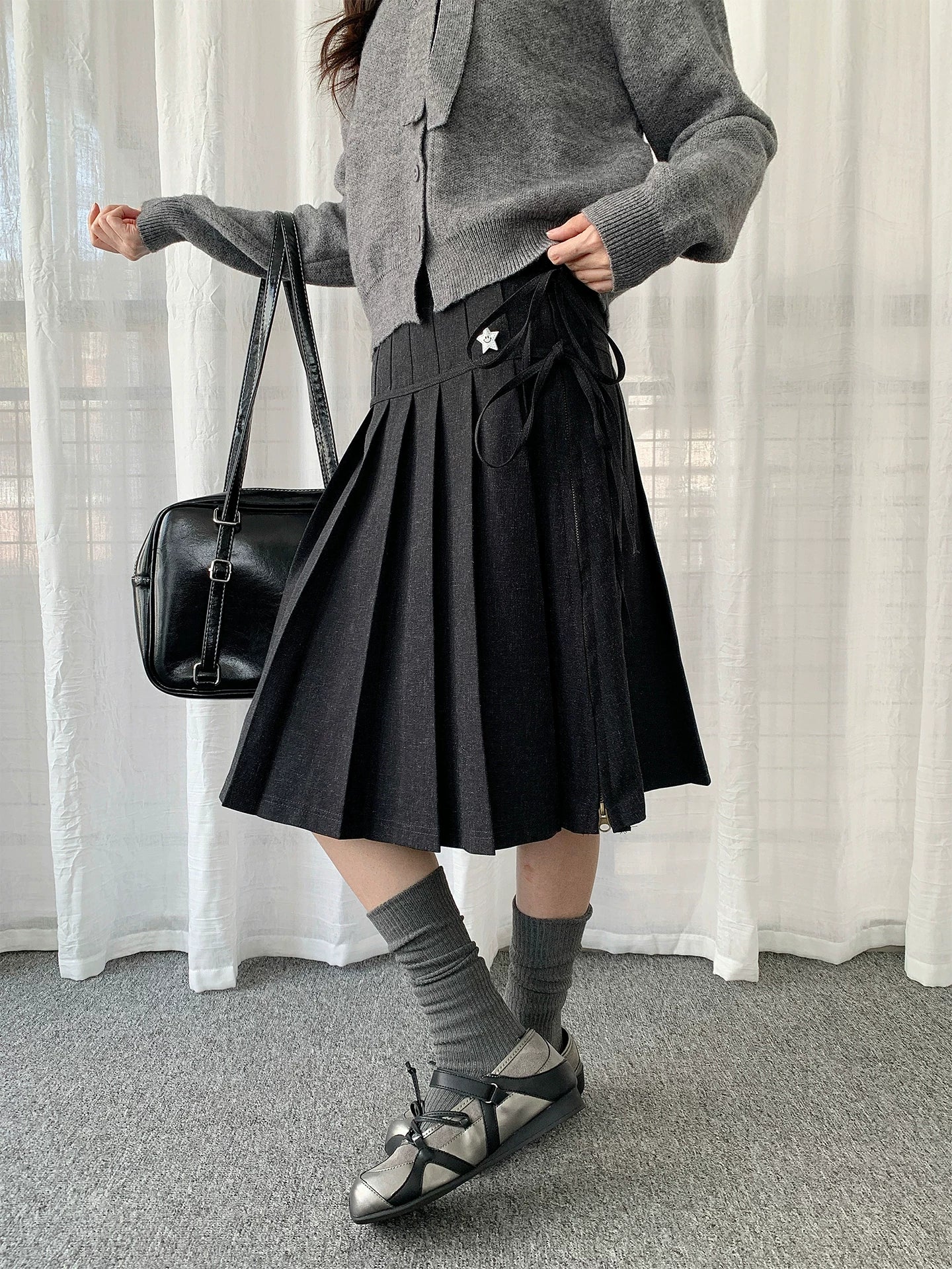 VINTAGE PLEATED A-LINE SKIRT