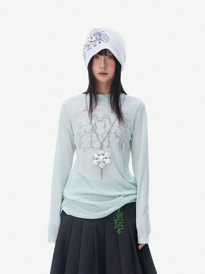 AIR EMBROIDERY LONG SLEEVE T