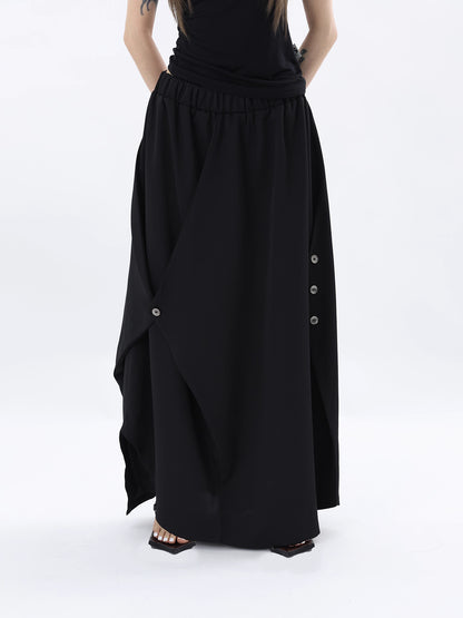 ASYMMETRIC SUIT SKIRT
