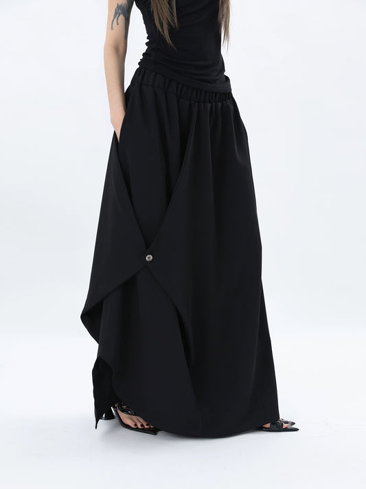 ASYMMETRIC SUIT SKIRT