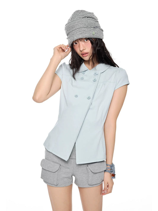 RETRO PETER PAN COLLAR T-SHIRT