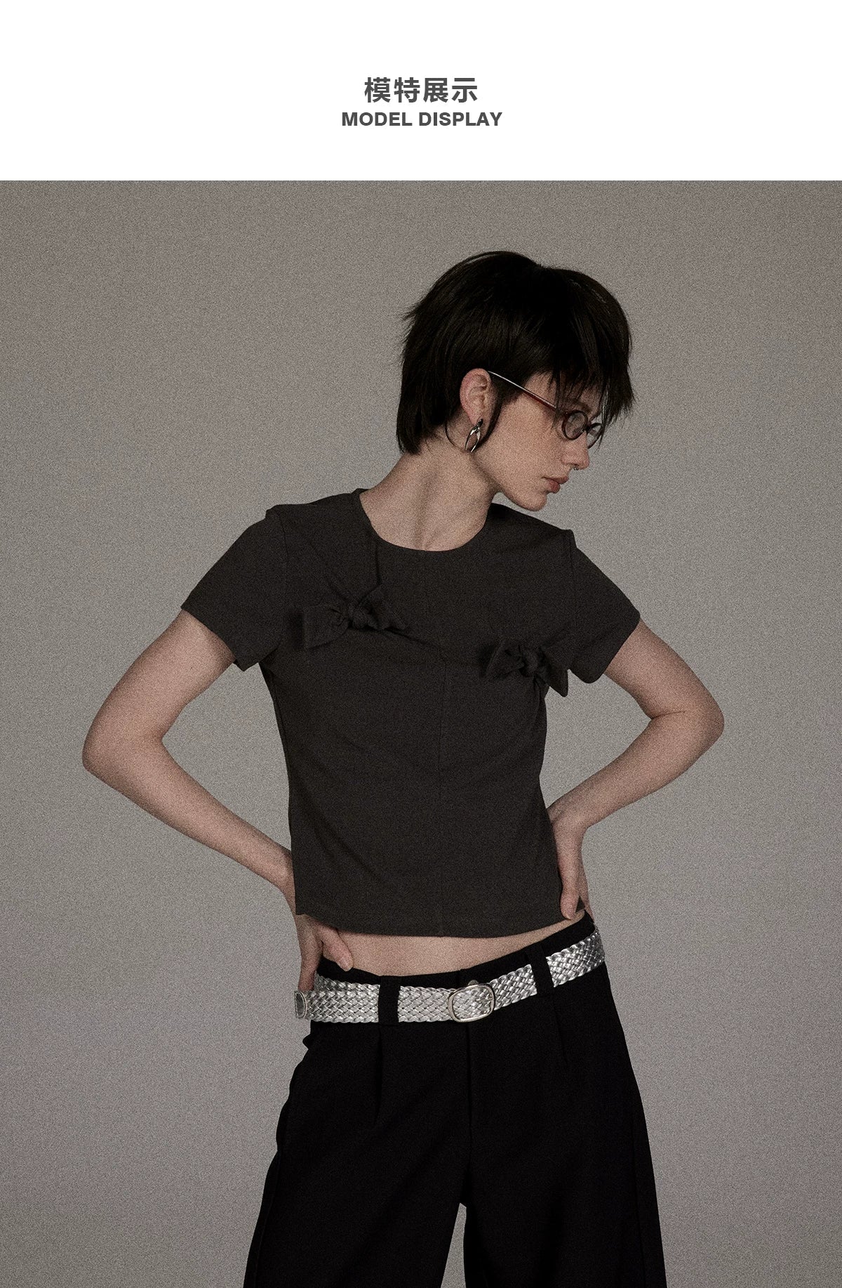 DECONSTRUCTED BOW T-SHIRT