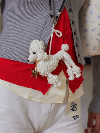 HANDMADE CROCHET DOG BAG CHARM