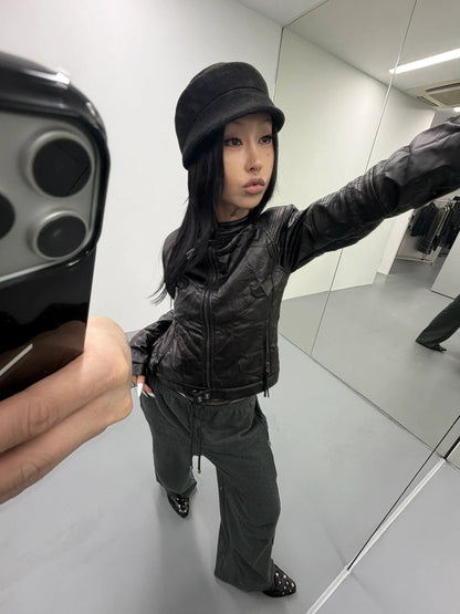 MATTE LEATHER JACKET