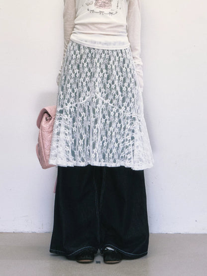 LACE A-LINE SKIRT