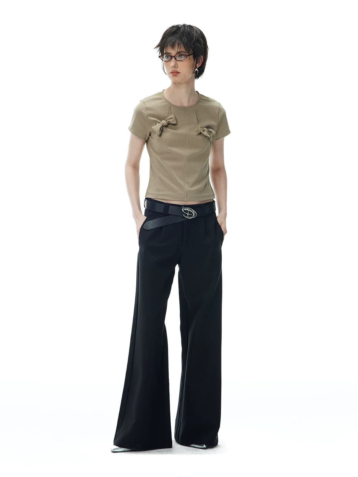 DECONSTRUCTED BOW T-SHIRT