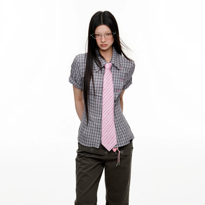 PLAID SUMMER BLOUSE