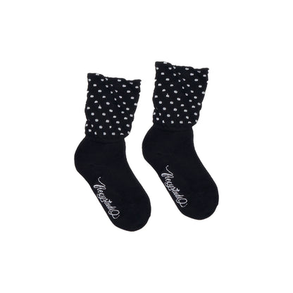 POLKA DOT STRIPED MID-CALF SOCKS