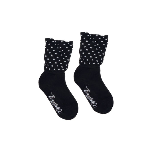 POLKA DOT STRIPED MID-CALF SOCKS
